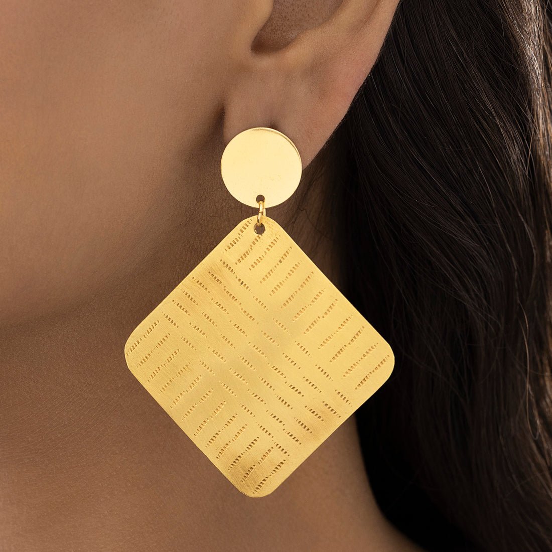 EYRA Earrings Anti-Tarnish Premium Brass Golden Danglers