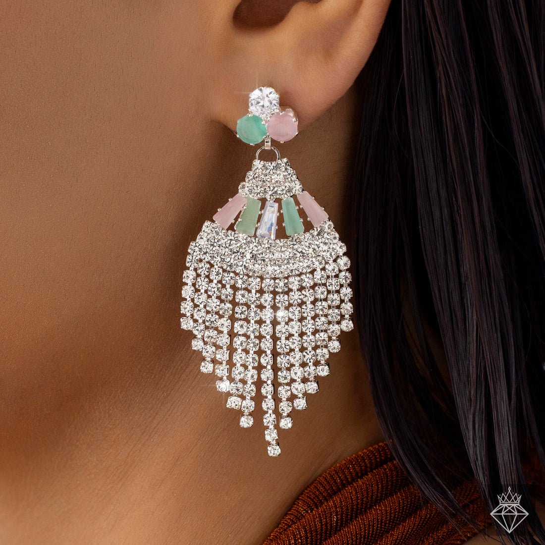 EYRA Earrings Anti-Tarnish Crystal Danglers