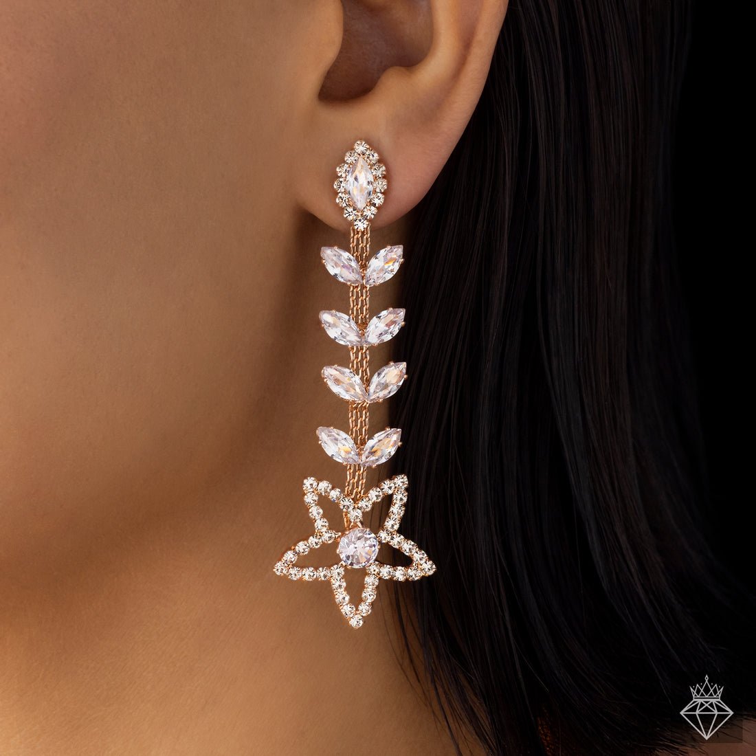 EYRA Earrings Anti-Tarnish Crystal Danglers