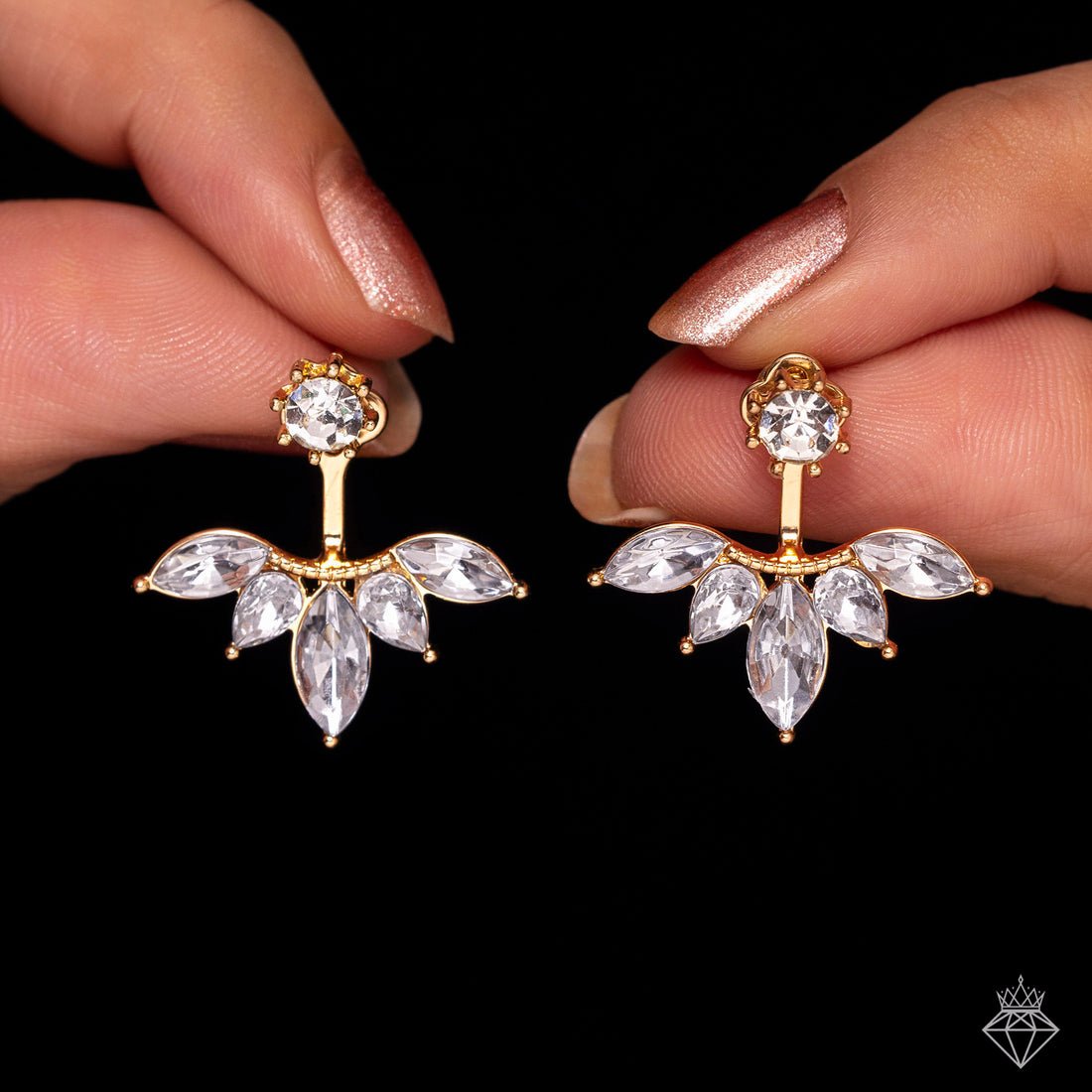 EYRA Earrings Anti-Tarnish Solitaire Designer Drop Studs