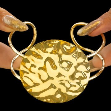 EYRA Bracelet Anti-Tarnish Hammered Golden Coin (Adjustable Size)