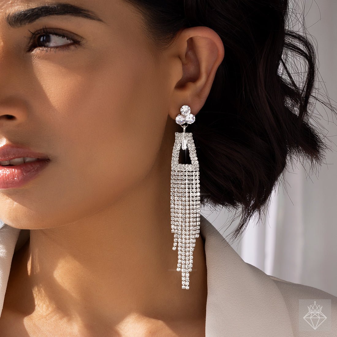 EYRA Earrings  Anti-Tarnish Crystals Danglers