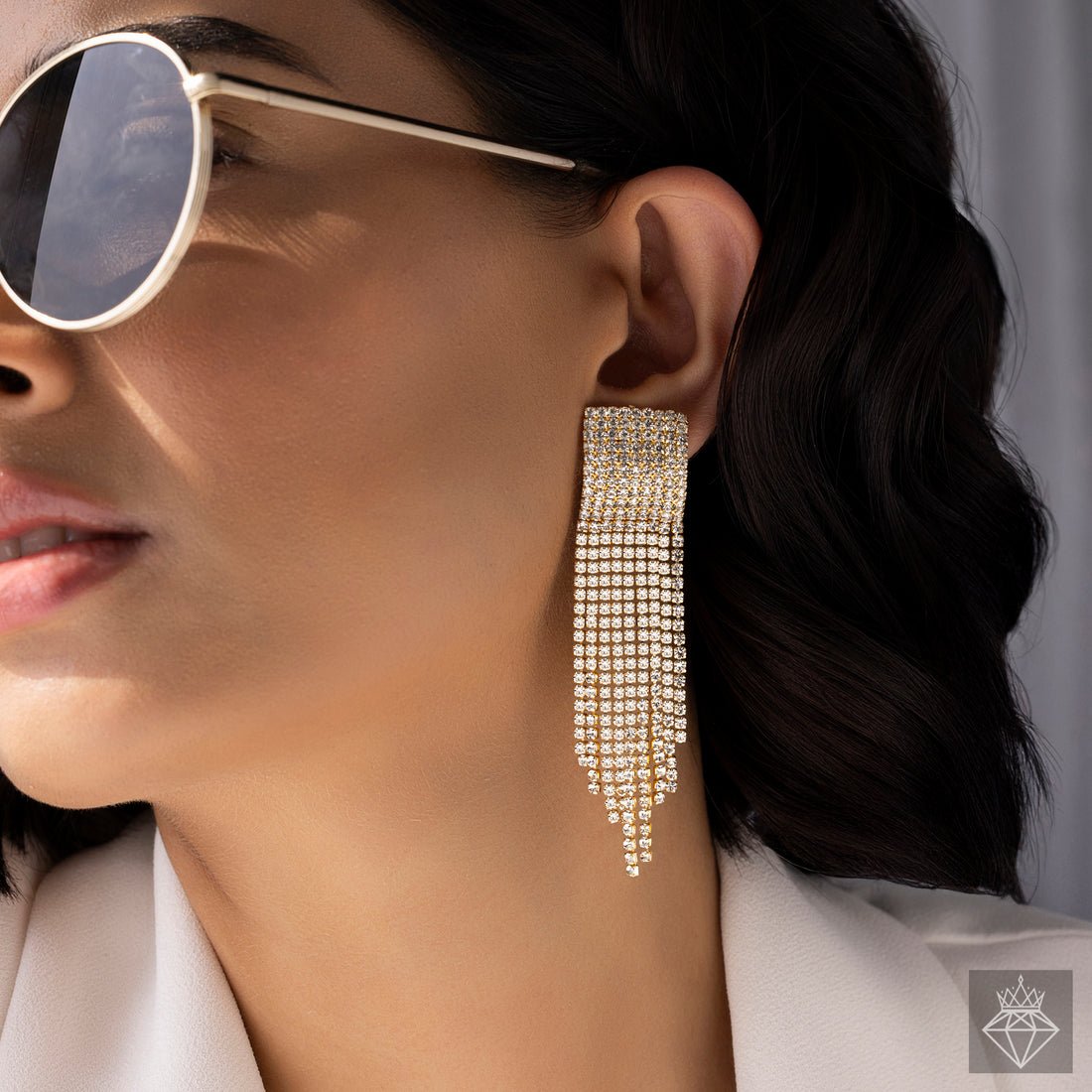 EYRA Earrings Anti-Tarnish Crystal Danglers
