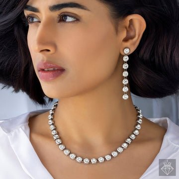 EYRA Necklace Anti-Tarnish AD Set With Earrings