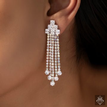 EYRA Earrings Anti-Tarnish Crystal Danglers