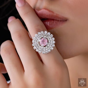 EYRA Ring Anti-Tarnish Cocktail Crystal (Adjustable Size)