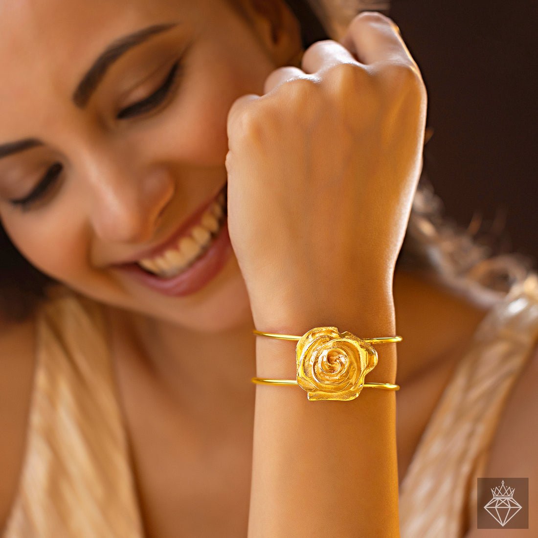 EYRA Bracelet Anti-Tarnish Golden Rose (Adjustable Size)