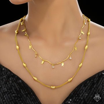 EYRA Necklace Anti-Tarnish Double Layer Chain