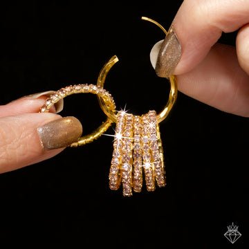EYRA Earrings Anti-Tarnish Versatile Multilayer Crystal Hoops - Do it Yourself!
