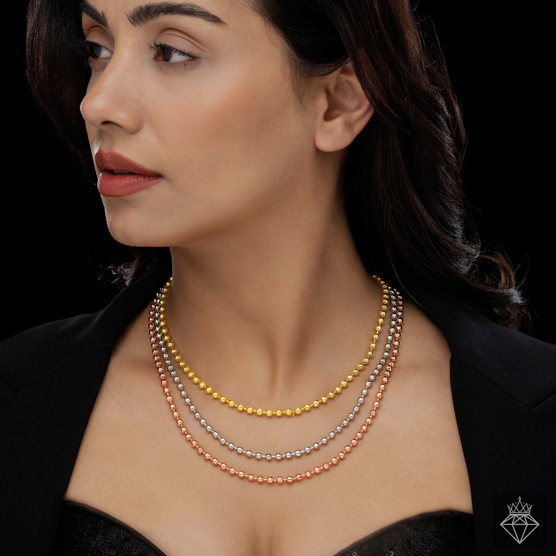 EYRA Necklace Anti-Tarnish Triple Layer Chain