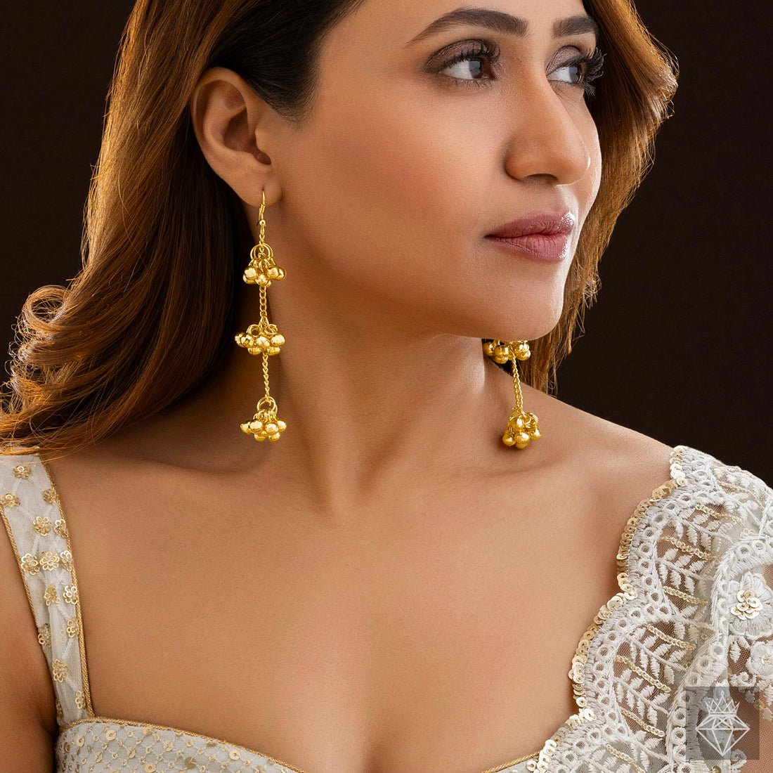 EYRA Earrings Anti-Tarnish Golden Danglers