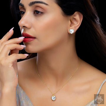 EYRA Necklace Anti-Tarnish Solitaire Set With Earrings