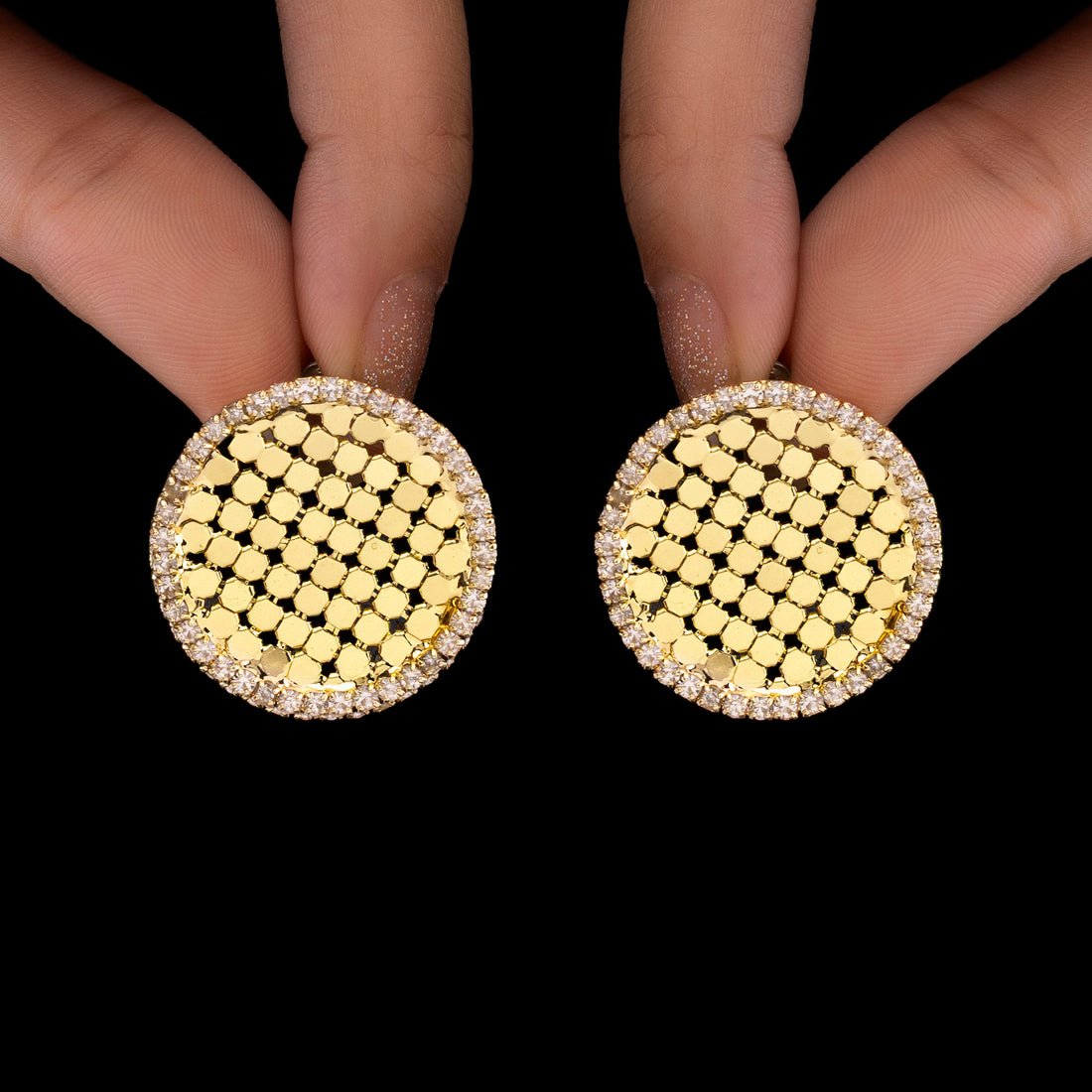 EYRA Earrings Anti-Tarnish Premium Brass Statement Studs