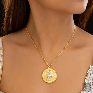 EYRA Necklace Anti-Tarnish Artistic Crystal Pendant