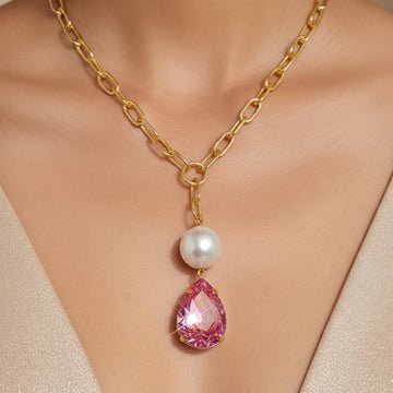 EYRA Necklace Anti-Tarnish Crystal Pendant