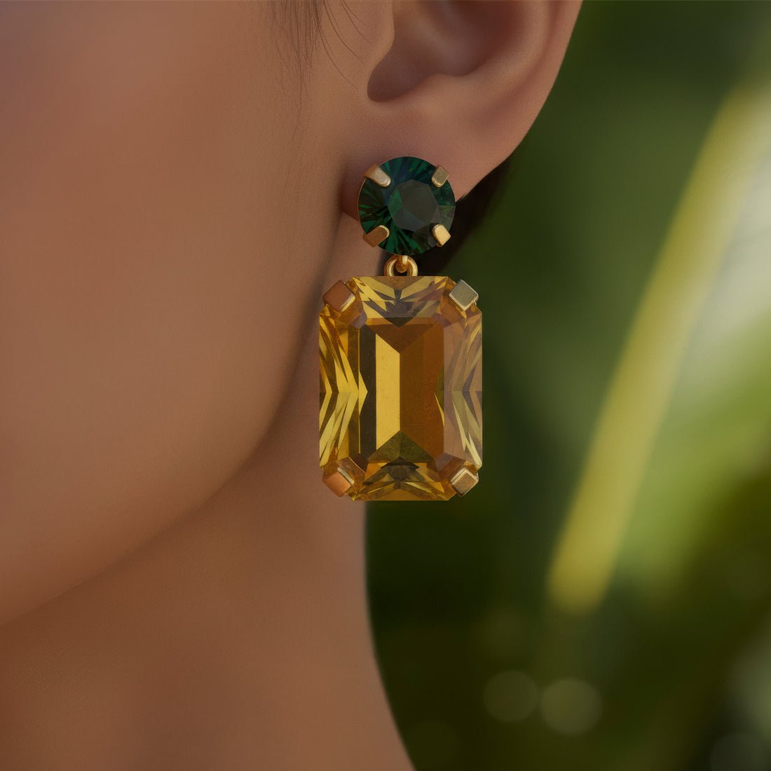 EYRA Necklace Anti-Tarnish V-Shape Pendant Set with Earrings