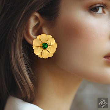 EYRA Earrings Anti-Tarnish Daffodil Studs