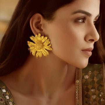 EYRA Earrings Anti-Tarnish Sunflower Studs