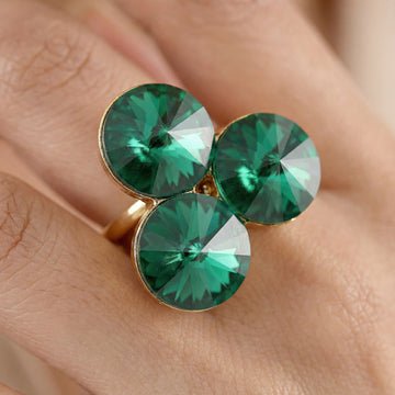 EYRA Ring Anti-Tarnish Clubs Crystal