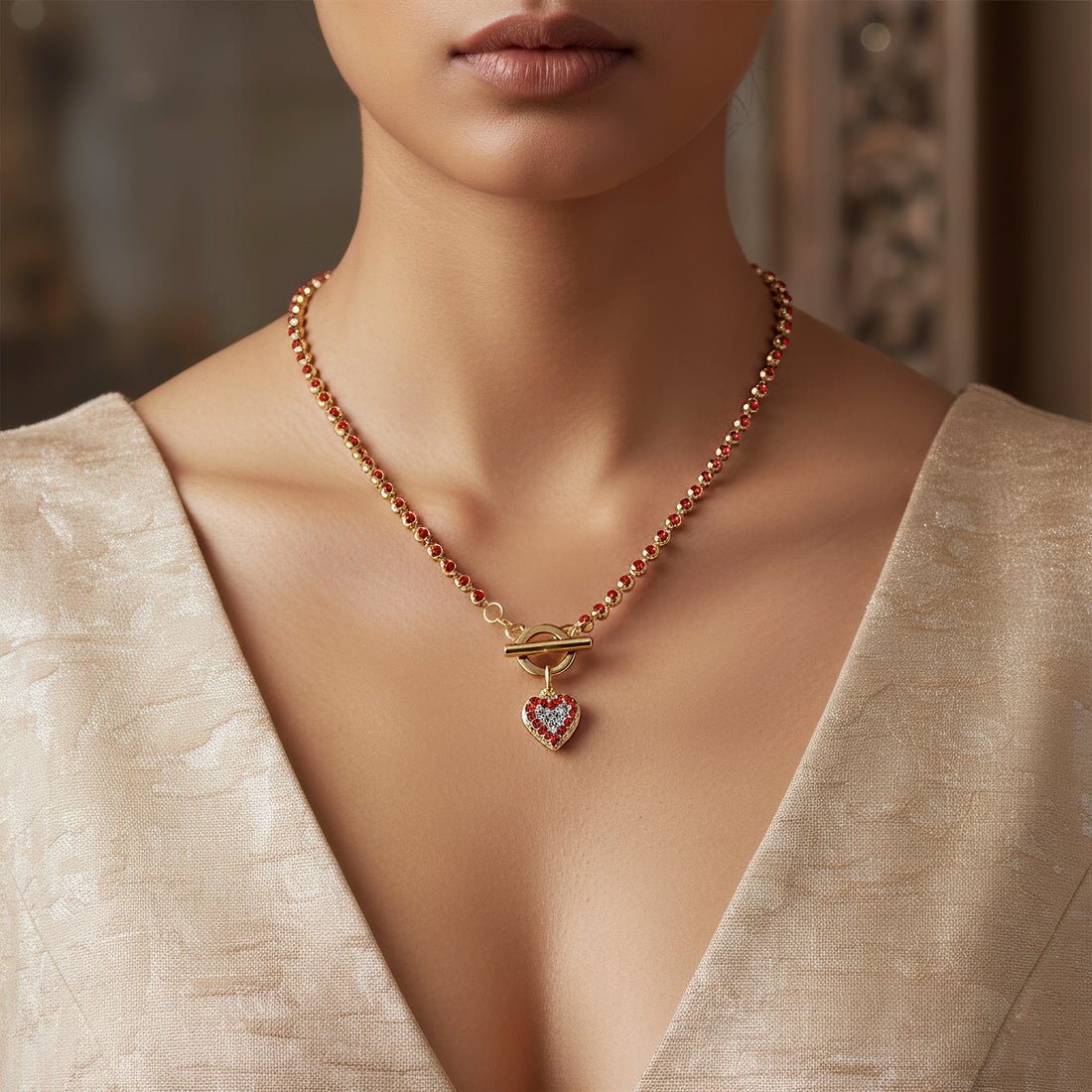 EYRA Necklace Anti-Tarnish AD-Studded Charm