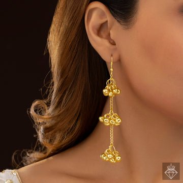 EYRA Earrings Anti-Tarnish Golden Danglers