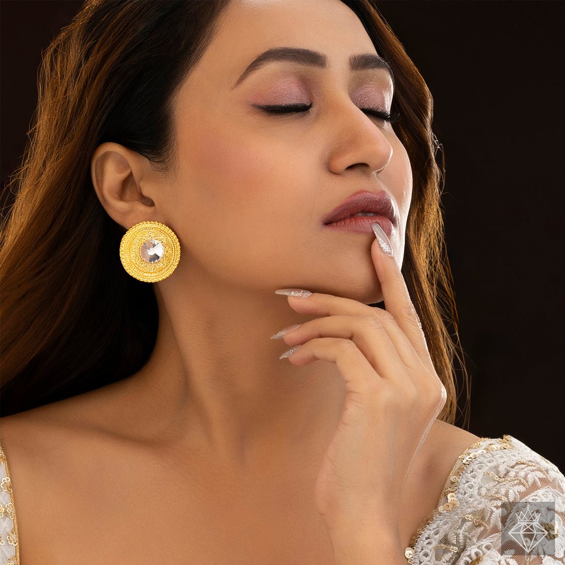 EYRA Earrings Anti-Tarnish Artistic Crystal Studs