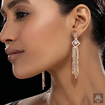 EYRA Earrings  Anti-Tarnish Crystal Danglers