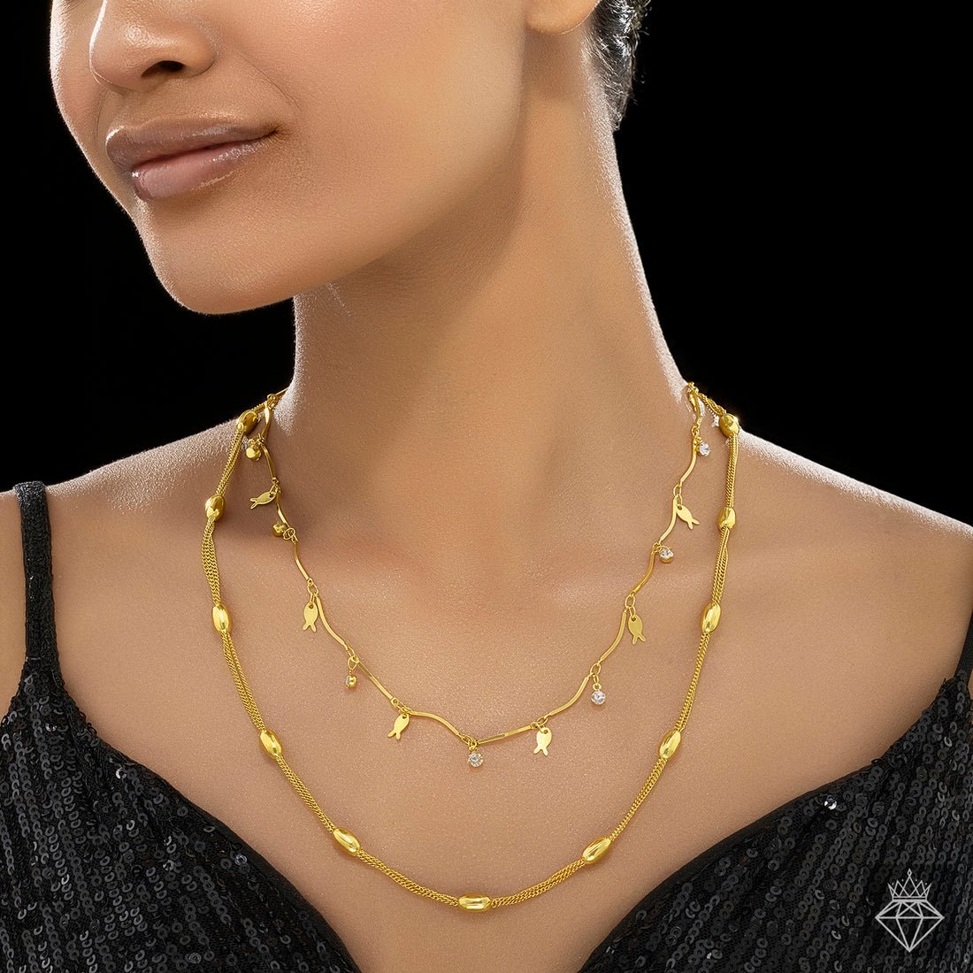 EYRA Necklace Anti-Tarnish Double Layer Chain