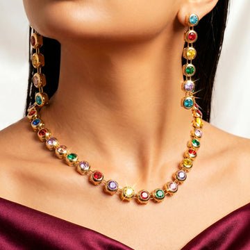 EYRA Necklace Anti-Tarnish AD Set With Earrings