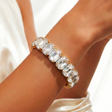 EYRA Bracelet Anti-Tarnish White Crystal (Adjustable Size)