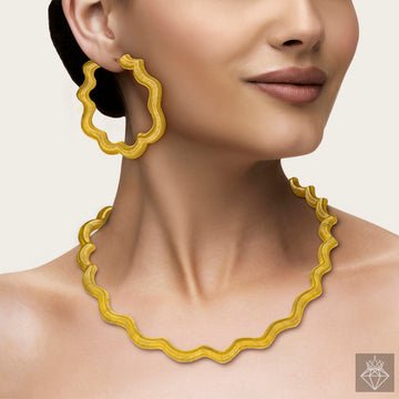 EYRA Necklace Anti-Tarnish Spring Set With Earrings