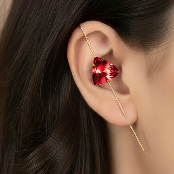 EYRA Earrings Anti-Tarnish Triangle Crystal Hook Danglers